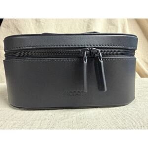 Monos Travel Cosmetics Case Black Vegan Leather Makeup Organizer Zip